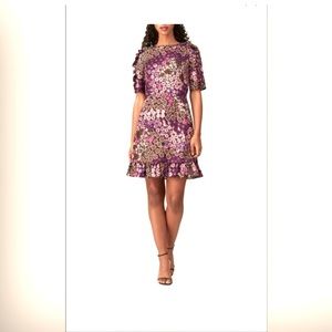 NWOT Kate Spade Pacific Petals Smocked Dress, Floral Silk-Blend, size 8.